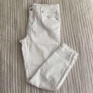 Loft Modern Skinny White Jeans